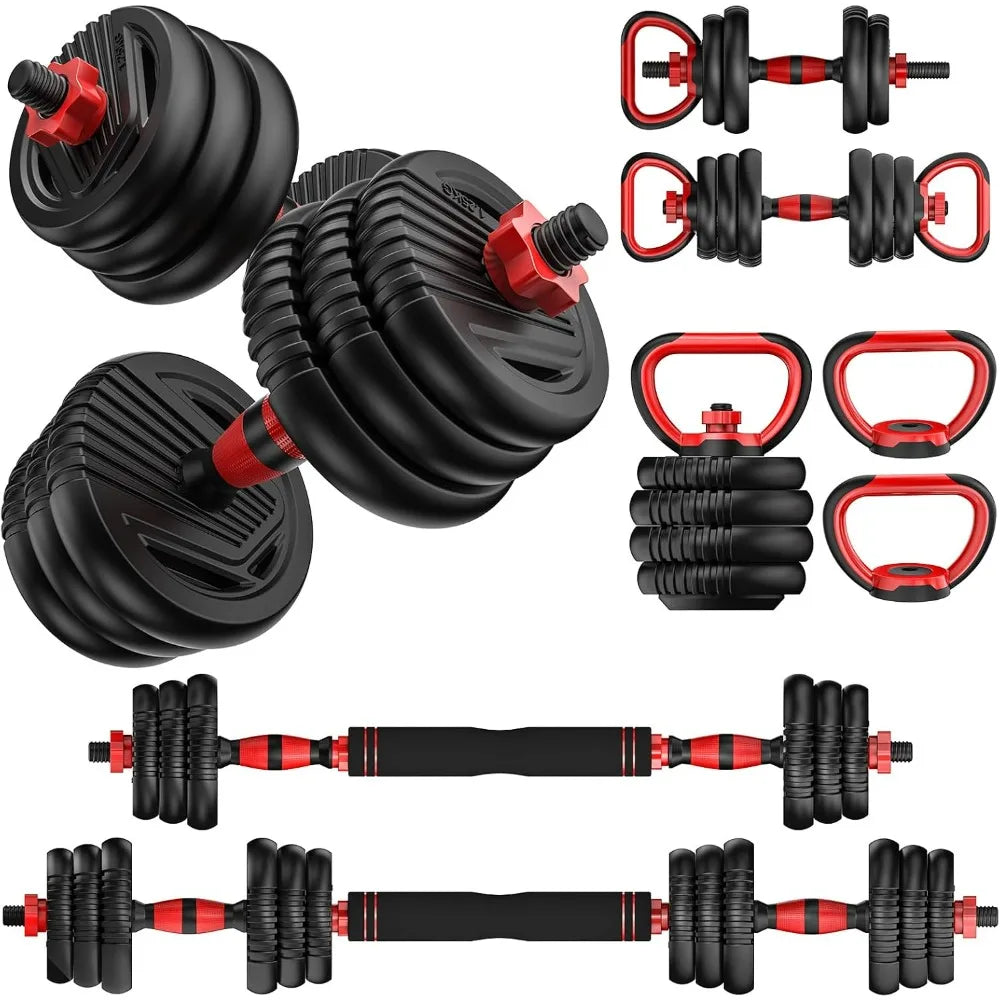 Adjustable Dumbbell Set 55 lb – 4-in-1 Home Gym Weights