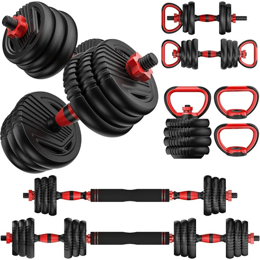 Adjustable Dumbbell Set 55 lb – 4-in-1 Home Gym Weights