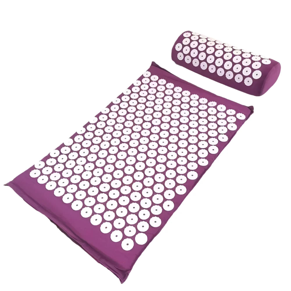 Acupressure Mat Set with Pillow and Carry Bag – For Back Relief, Stress Reduction, and Relaxation Support