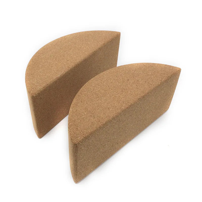 Non-Slip Cork Yoga Semicircle Block Wedge for Balance & Muscle Support