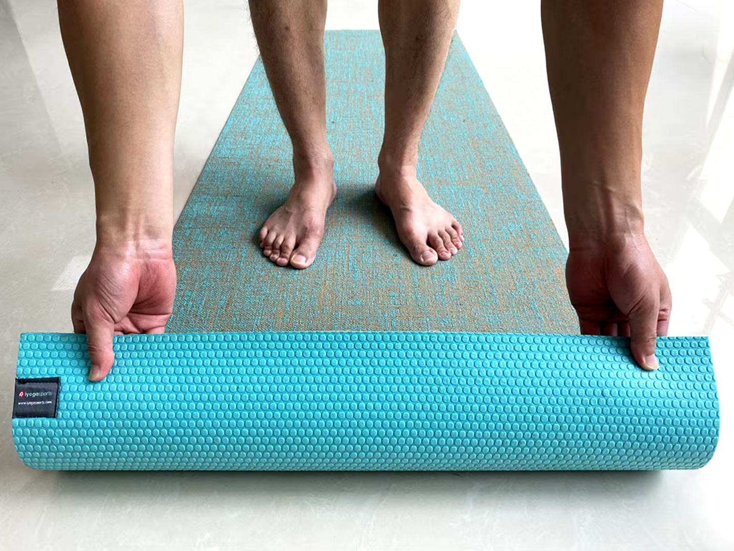 Eco-Friendly Jute and PER Yoga Mat – 183 x 61 x 0.5 cm