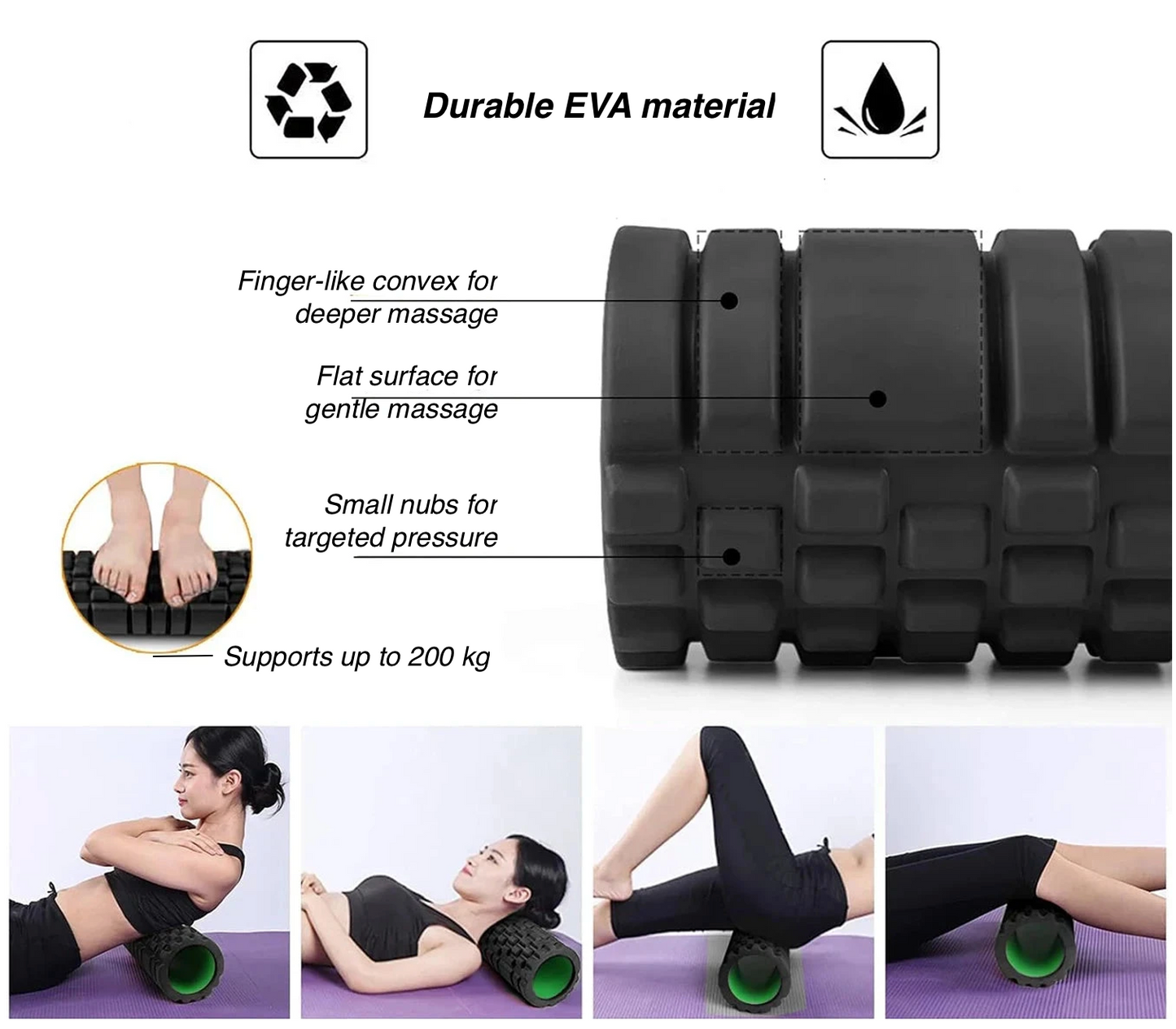 Yoga Training & Massage Kit – 5-Piece Set for Muscle Relief & Flexibility