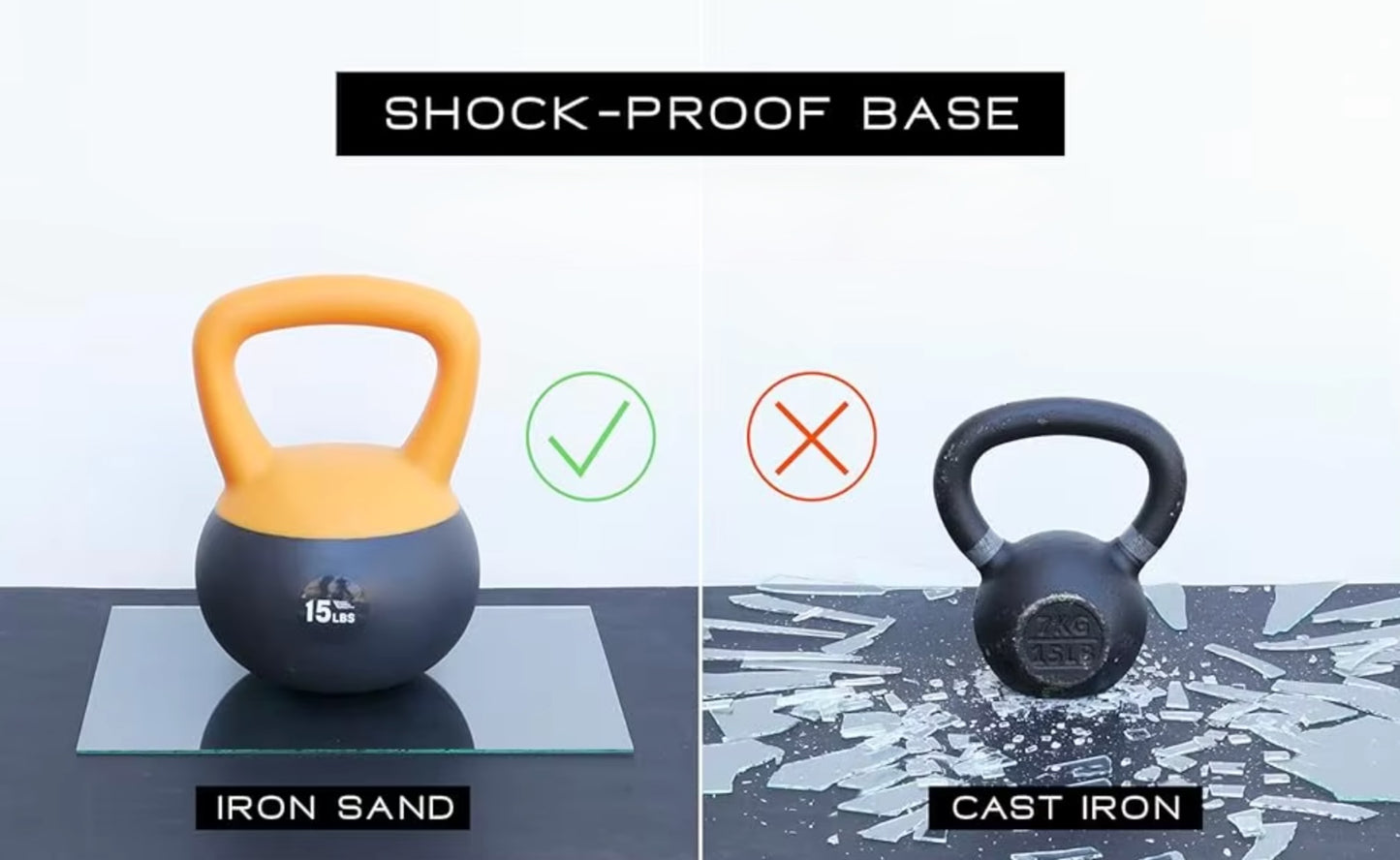 Iron Sand Soft Kettlebell Set – Shock-Proof, Safe, and Durable Weights