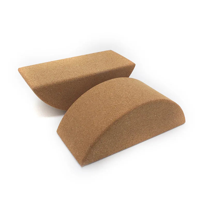 Non-Slip Cork Yoga Semicircle Block Wedge for Balance & Muscle Support