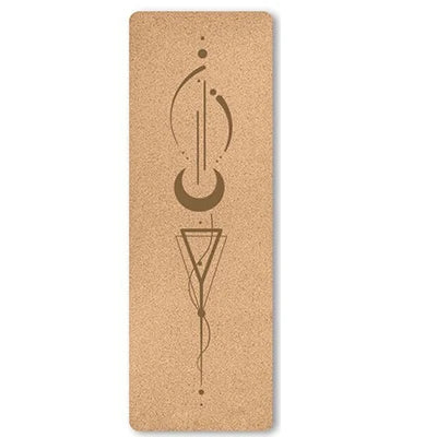 Eco-Friendly Cork Yoga Mat with Position Lines – 183 x 61 x 0.4 cm