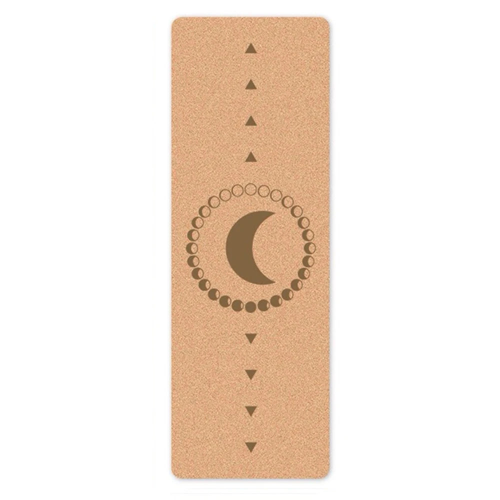 Eco-Friendly Cork Yoga Mat with Position Lines – 183 x 61 x 0.4 cm