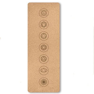 Eco-Friendly Cork Yoga Mat with Position Lines – 183 x 61 x 0.4 cm