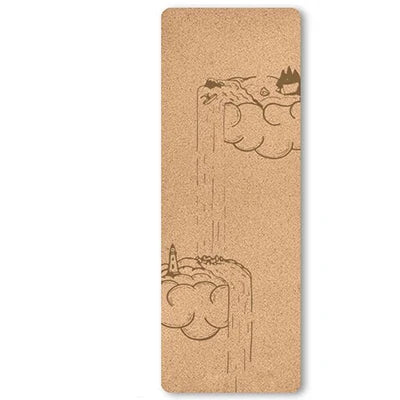 Eco-Friendly Cork Yoga Mat with Position Lines – 183 x 61 x 0.4 cm