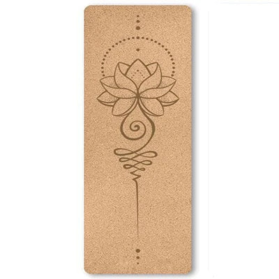 Eco-Friendly Cork Yoga Mat with Position Lines – 183 x 61 x 0.4 cm