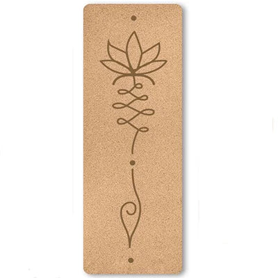 Eco-Friendly Cork Yoga Mat with Position Lines – 183 x 61 x 0.4 cm