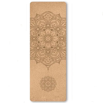 Eco-Friendly Cork Yoga Mat with Position Lines – 183 x 61 x 0.4 cm