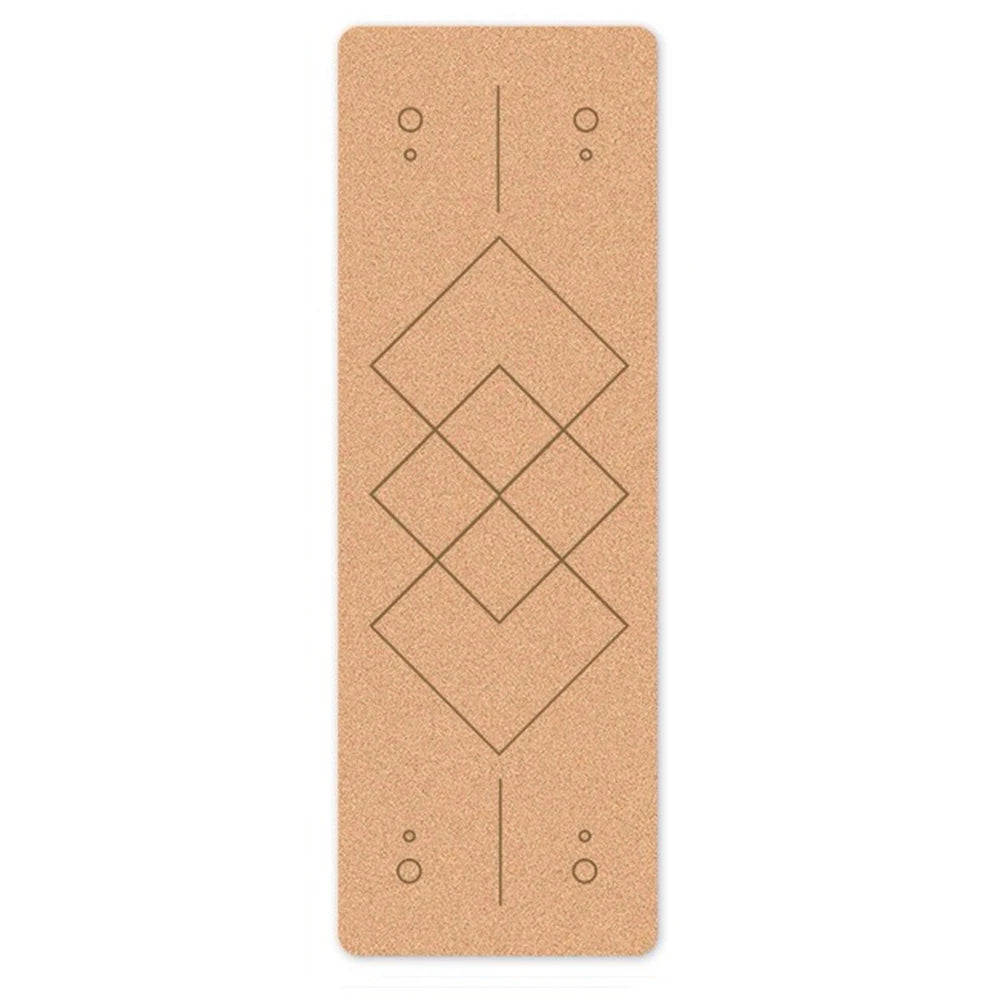 Eco-Friendly Cork Yoga Mat with Position Lines – 183 x 61 x 0.4 cm