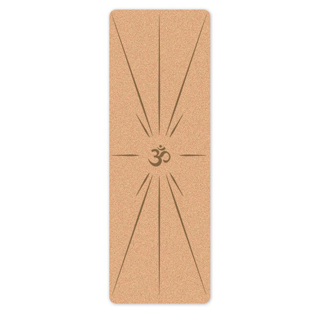 Eco-Friendly Cork Yoga Mat with Position Lines – 183 x 61 x 0.4 cm