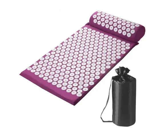 Acupressure Mat Set with Pillow and Carry Bag – For Back Relief, Stress Reduction, and Relaxation Support